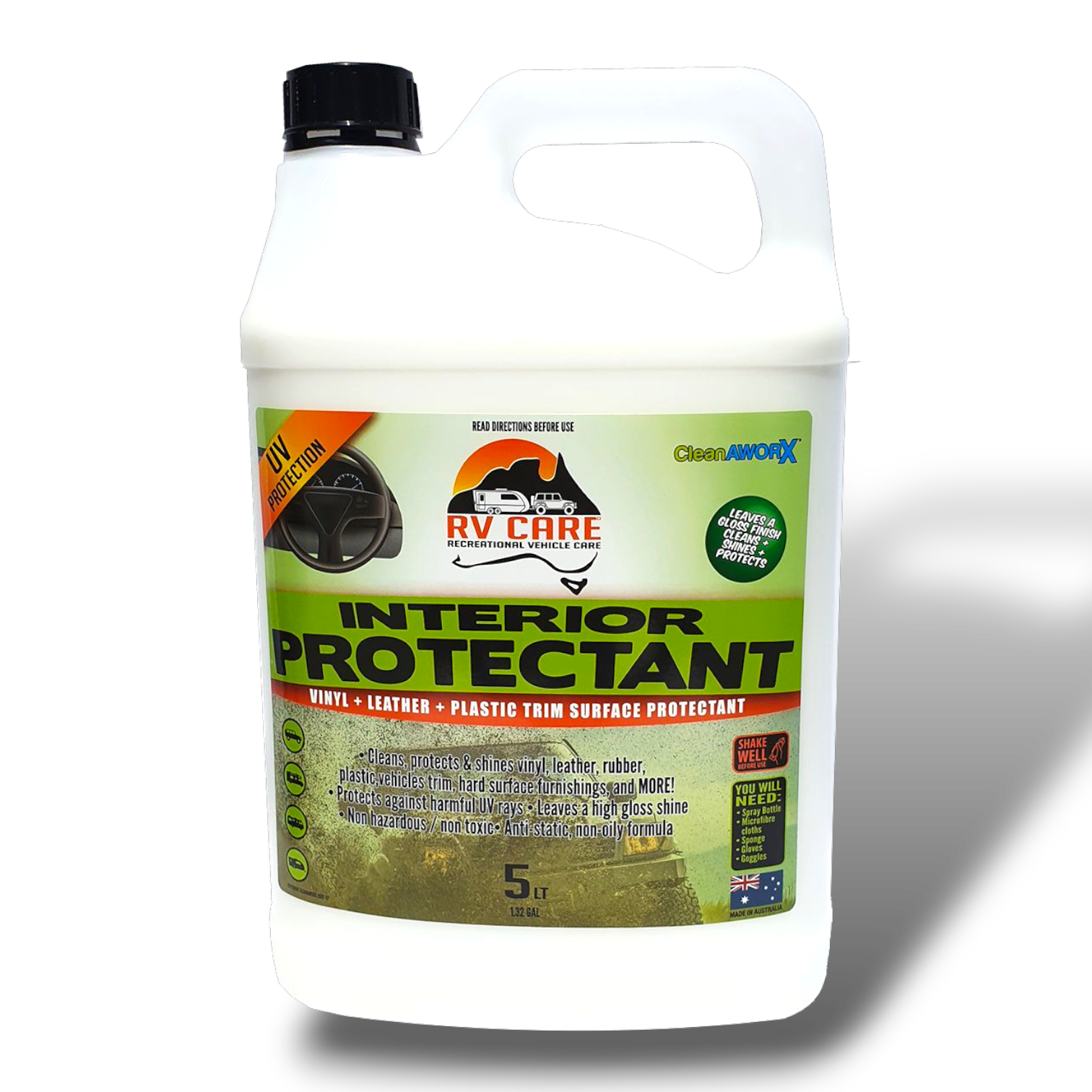 RV Care Interior Trim Protectant Vinyl Leather Plastic Paint 5L