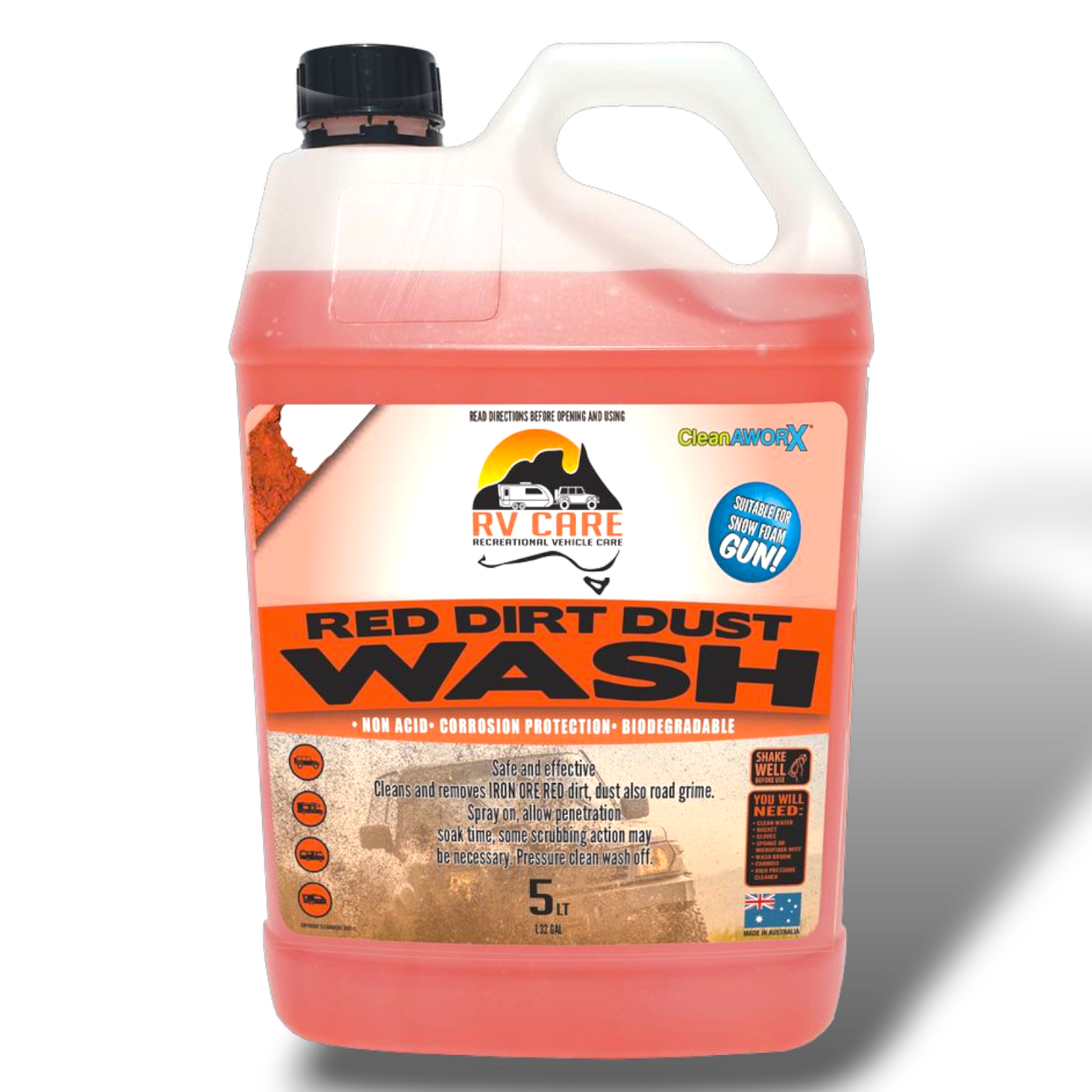 RV CARE RED DIRT IRON ORE STAIN WASH 5LT