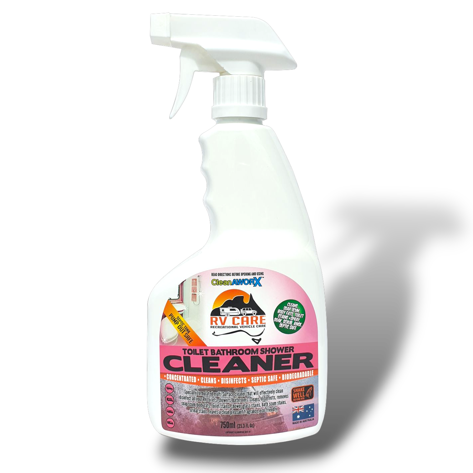 RV CARE TOILET SHOWER BATHROOM CLEANER 750ML